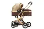 The Mint - 2 in 1 High View Reversible bassinet Stroller for 0-3 years KHAKI - Image 8