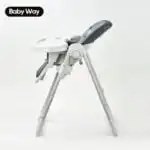 Adjustable and Folding Feeding High Chair with Plush Cushion and Storage Basket - Image 11