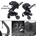 Evolve 3 in 1 Stroller + Bassinet + i-Size Capsule Travel System with Sunshade Sets and Mattress + Food Tray - Image 7