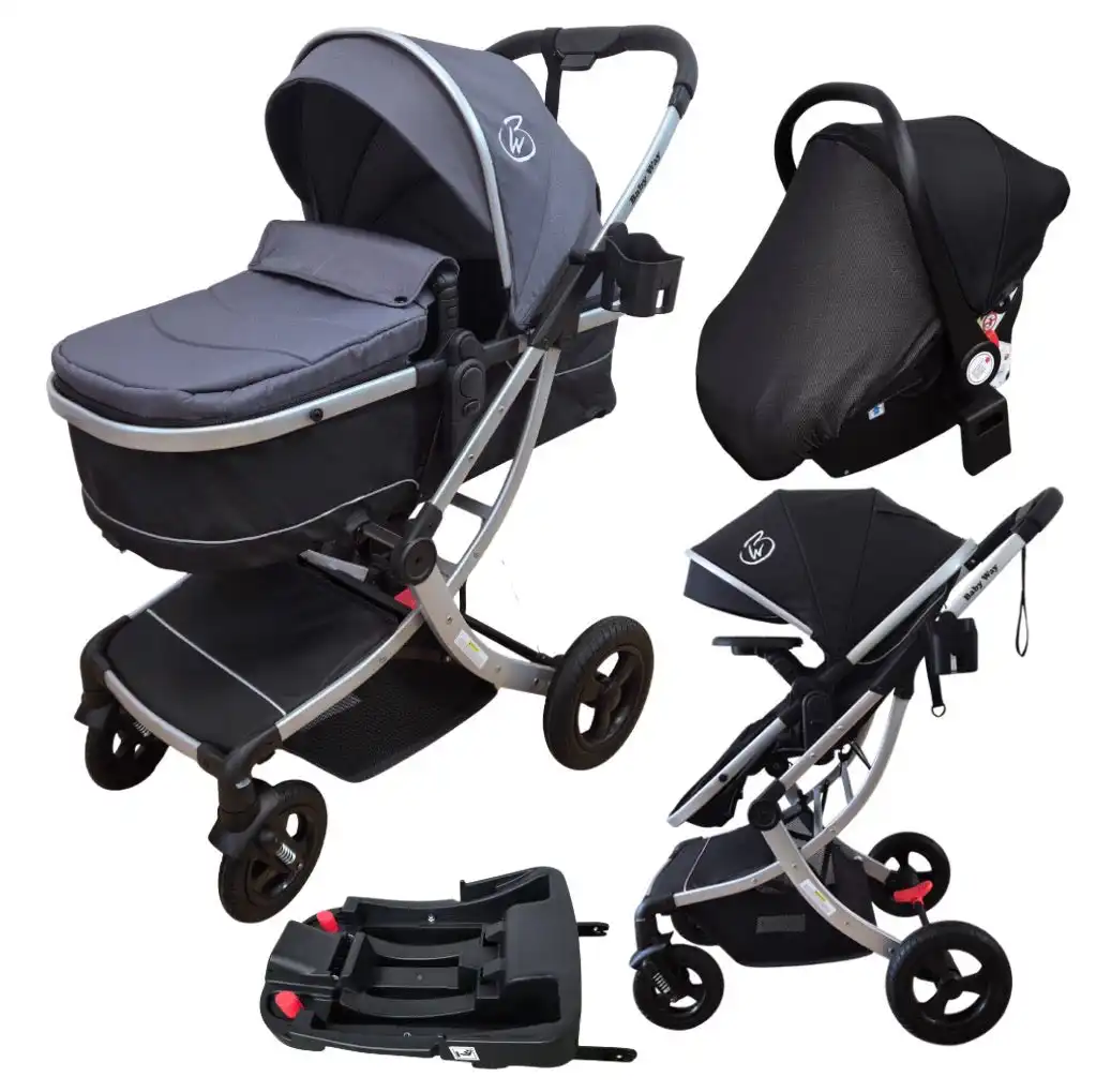2FB9449D-00A8-4C7A-88FE-22FCEF9427B7 Legacy Travel System - Stroller + Bassinet + Capsule with Mattress and Food Tray - Grey Skin - Image 1