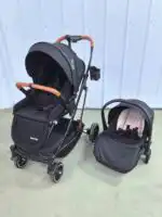 The Flex Black: 3 in 1 Stroller, Open Bassinet, and Capsule with Base Combo - Image 14