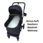 Evolve 3 in 1 Stroller + Bassinet + i-Size Capsule Travel System with Sunshade Sets and Mattress + Food Tray - Image 11