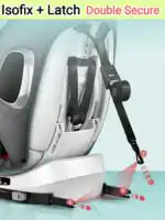 SafeHalo 360 Rotating and Convertible Car Seat with ISOFIX for All Ages - PINK - Image 12