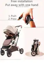 Gold Series 2-way Compact Bassinet Stroller + Feeding Tray - Image 12