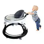 Deluxe Adjustable Baby Walker with Push Handle and Stationary Stand - Image 2
