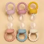Silicone Baby Fruit Feeder – Warm Sand - Image 8