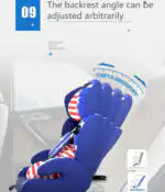 SALE! Portable Child Booster Seat with Adjustable Headrest - Image 10