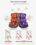 Booster X - Convertible and Portable Child Booster Seat with 2 x Cup Holders - Image 10