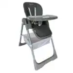 Elevate Adjustable and Folding High Chair with Locking Wheels and Storage Basket - GREY - Image 10
