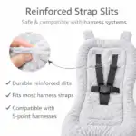 Universal Plush Baby Stroller Liner with Anti-Slip Back - GREY - Image 6