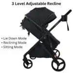 Crown Z - Premium Travel System - Reversible Bassinet Stroller + iSize Reclining Capsule + 360 Rotating Isofix Base - Image 4