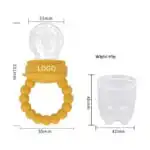 Silicone Baby Fruit Feeder – Warm Sand - Image 7