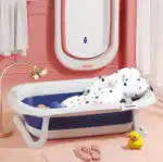 Modern Space-Saving Baby Bathtub with Supportive Pillow - Image 3