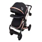 Ultra - 3 in 1 Stroller + Bassinet + Capsule Combo with Sunshade Sets and Food Tray - Black Gold - Image 12