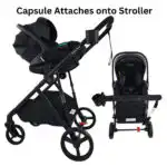 Crown Z - Premium Travel System - Reversible Bassinet Stroller + i-Size Reclining Capsule - Image 6