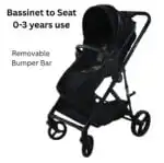 Crown Z - Premium Travel System - Reversible Bassinet Stroller + i-Size Reclining Capsule - Image 12