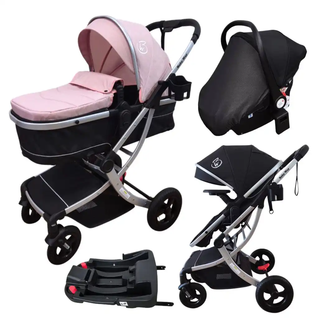 6E405EFD-4A6C-41CB-976A-C5A0EA27F1E9 Legacy Travel System - Stroller + Bassinet + Capsule with Mattress and Food Tray - Pink Skin - Image 1