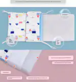 Co-sleeper Baby Bed + Mattress and 5-piece teddy design bedding - Image 10