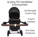 Versa 3-in-1 Travel System – Open Bassinet Stroller + Capsule Car Seat with Sunshade Sets - Image 8