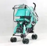 Universal Fit Transparent Stroller Rain Cover with U-Shaped Zipper - Image 9