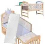 Multifunctional Co-Sleeper Bassinet Bed + Mattress + Changing Table - BLUE