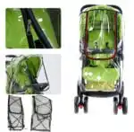 Universal Fit Transparent Stroller Rain Cover with U-Shaped Zipper - Image 8
