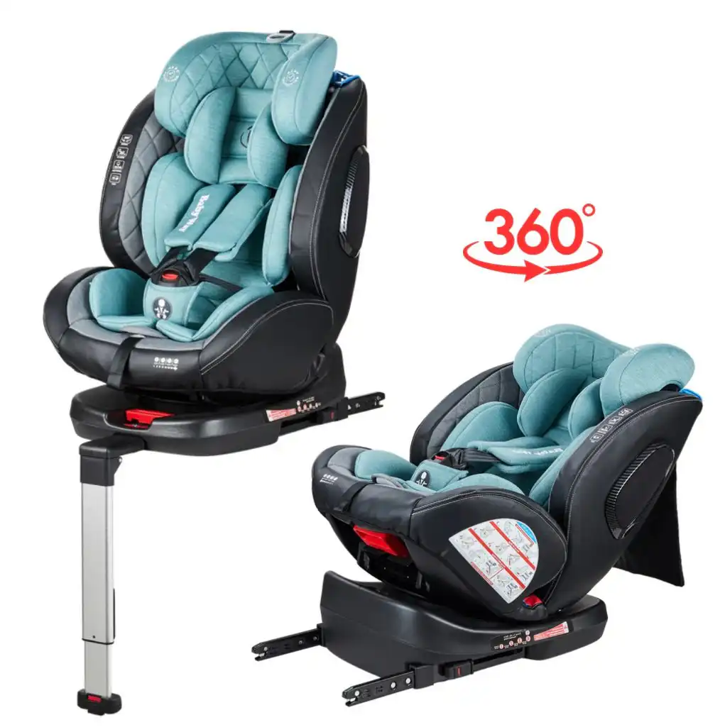 88605D15-B9AF-4E80-8763-183033800212 Royal 360 Rotating and Convertible Car Seat with ISOFIX and Leg Support - Turquoise - Image 1