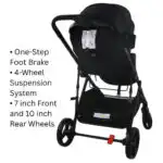 Crown Z - Premium Travel System - Reversible Bassinet Stroller + iSize Reclining Capsule + 360 Rotating Isofix Base - Image 9