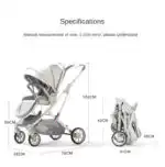 The Flex Black: 3 in 1 Stroller, Open Bassinet, and Capsule Car Seat Combo with Sunshade Cover Sets - Image 20