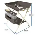 Preorder - Foldable Baby Changing Table with Storage, Water Basin & Clothes Line - Image 8