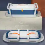 Modern Space-Saving Baby Bathtub with Supportive Pillow - Image 5