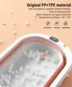 Modern Space-Saving Baby Bathtub with Supportive Pillow and Temperature Reader - Image 17