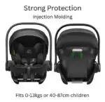 Crown i-Size Reclining Capsule Car Seat + 360 Rotating ISOFIX Base - BLACK - Image 7