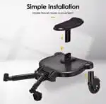 Universal Stroller Ride-On Board with Seat and Strap Holder - Image 8