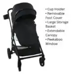 Crown Z - Premium Travel System - Reversible Bassinet Stroller + iSize Reclining Capsule + 360 Rotating Isofix Base - Image 8