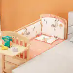 Multifunctional Co-Sleeper Bassinet Bed + Mattress + Changing Table - BLUE - Image 7