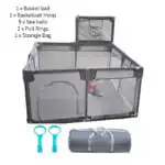 Multifunctional Baby Play Pen with Basketball Hoop - Image 12