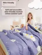 Soft Cotton Skin-Friendly Summer Quilt Blanket for Babies and Children, size 100 x 150cm - Image 4