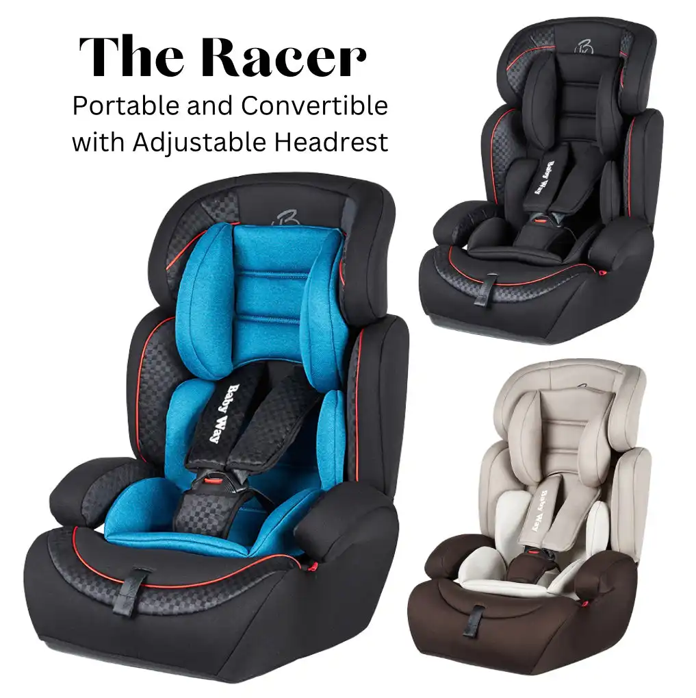 9DD582C2-F31E-49EE-A560-9F29F6A80FC6 The Racer - Car Seat Booster with Adjustable Headrest - Image 1