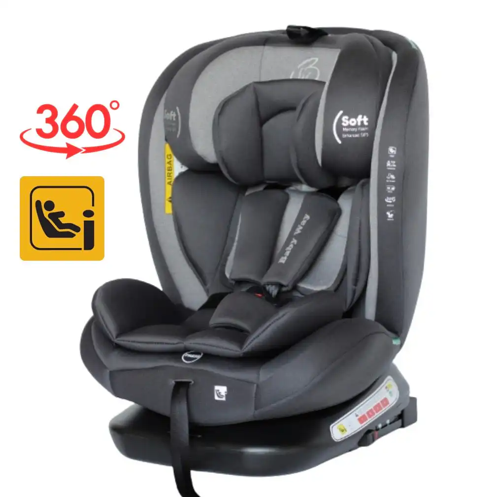 A11324A5-4361-43E9-B8AD-0A8599BA18CA All-Rider 360 Rotating Convertible i-Size R129 Car Seat with ISOFIX and Top Tether - GREY - Image 1
