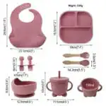 8-Piece Baby Silicone Feeding Set – Warm Sand - Image 10