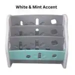 Kids Book Display Shelf – Montessori-Inspired Bookshelf - Grey/Mint - Image 7