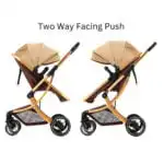 Baby 2 in 1 Multifunctional Two-Way Bassinet Stroller BLACK - Image 8