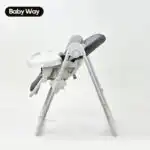 Adjustable and Folding Feeding High Chair with Plush Cushion and Storage Basket - Image 8