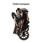 Preorder - Gold Series 3 in 1 Travel System - Stroller + Bassinet + Capsule with Food Tray - Beige/Gold - Image 10