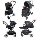 The Flex Black: 3 in 1 Stroller, Open Bassinet, and Capsule Car Seat Combo with Sunshade Cover Sets - Image 15