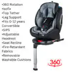 Old 360 Rotation and Convertible Car Seat for All Ages - Image 8