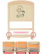 Co-sleeper Wooden Blue Baby Crib Bed + Mattress + Fold out Changing Table + 5-piece bedding - Image 14