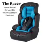 The Racer Black - Car Seat Booster with Adjustable Headrest - Image 19