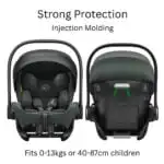 Crown i-Size Reclining Capsule Car Seat and ISOFIX 360 Rotating Capsule Base - OLIVE - Image 7